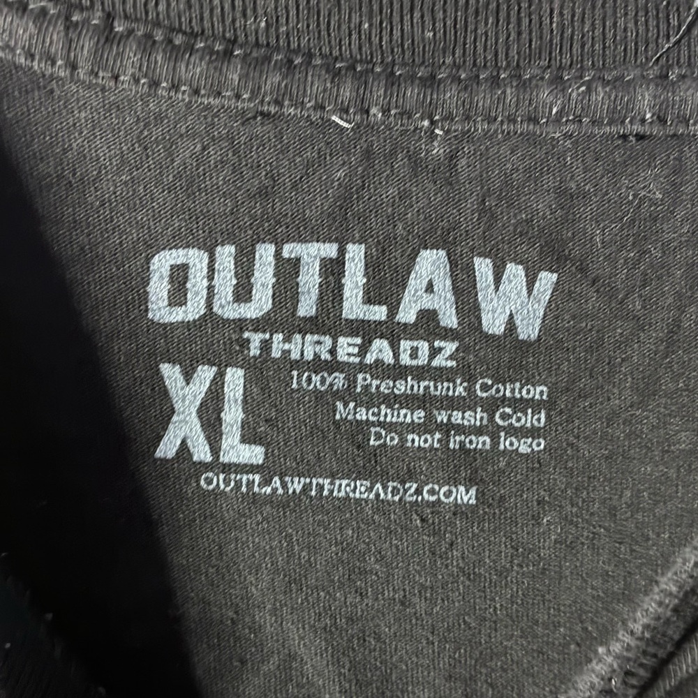 Outlaw Black Graphic T-Shirt for Men XL - Picture 10 of 10